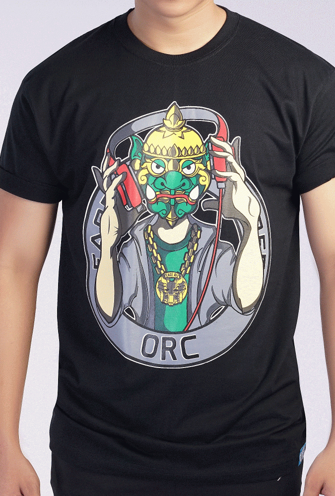 ORC Design Printed T-shirt(Black)